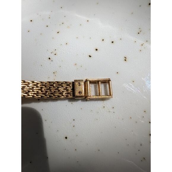 Vintage Longines L960 AO Gold Dial Quartz Womens Watch Gold Plated Mesh Bracelet main image 4